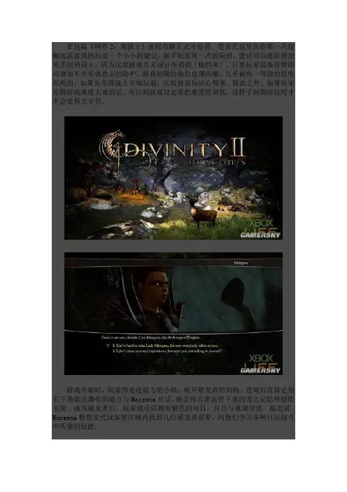神界2：龙裔攻略心得