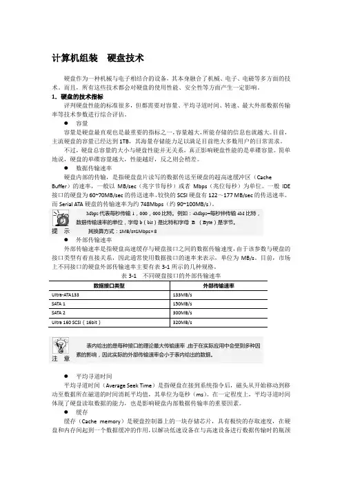 计算机组装  硬盘技术