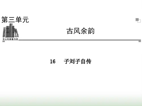 粤教版高二语文选修《传记选读》子刘子自传 课件(34张)