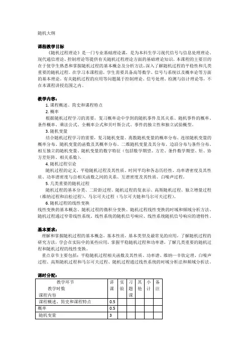 随机大纲