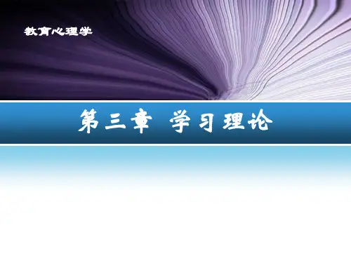 公共课第3章学习理论