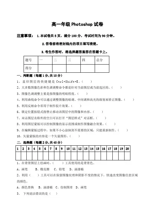 Photoshop期中考试 2