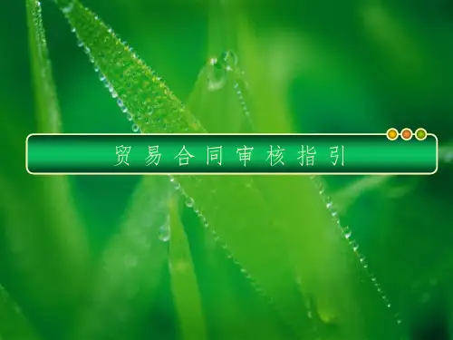 贸易合同审核指引ppt课件