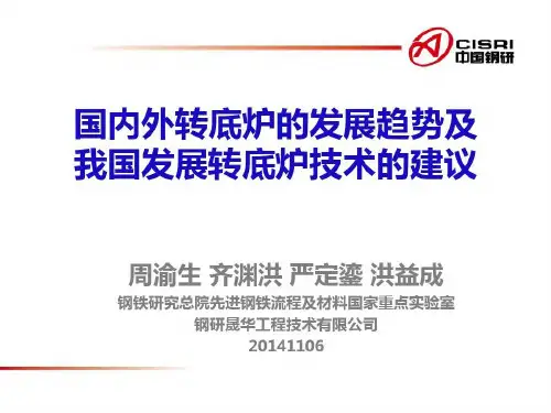 国内外转底炉的发展趋势及我国发展转底炉技术的建议共62页文档