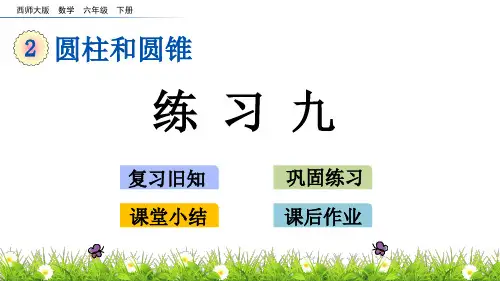 西师大版六年级下册数学2.9 练习九课件(共15张PPT)