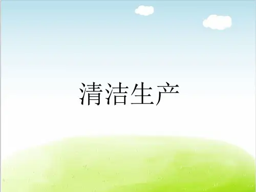 清洁生产培训课件PPT(共 36张)