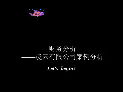 财务分析定稿教学案例