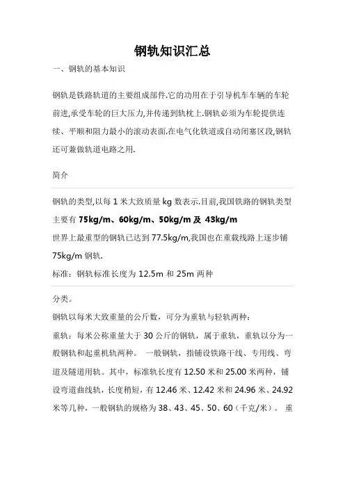 钢轨基础知识