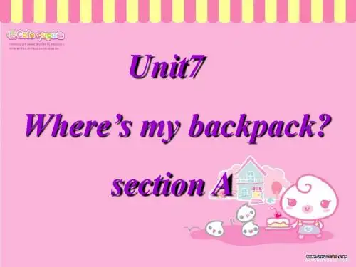 Unit7[1]where is my backpack