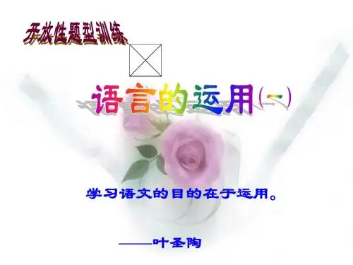 语言运用一