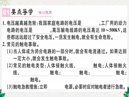 九年级物理下册人教版课件：第十九章第3节 安全用电
