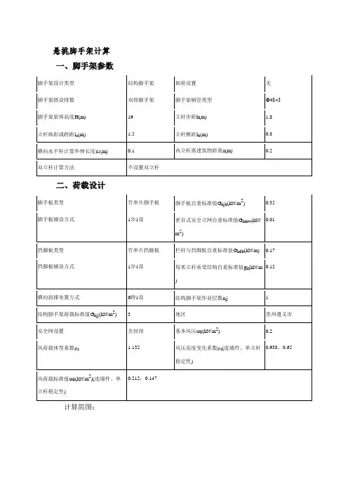 悬挑脚手架计算 2