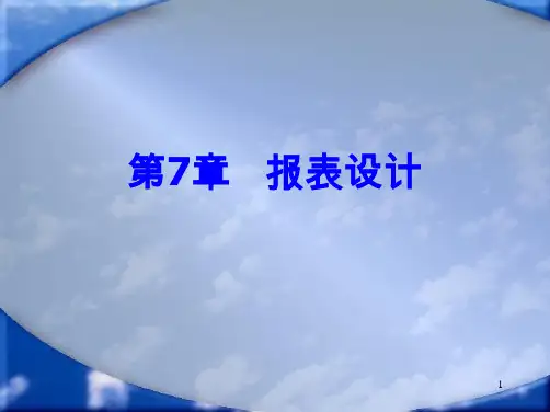 VFP-报表设计