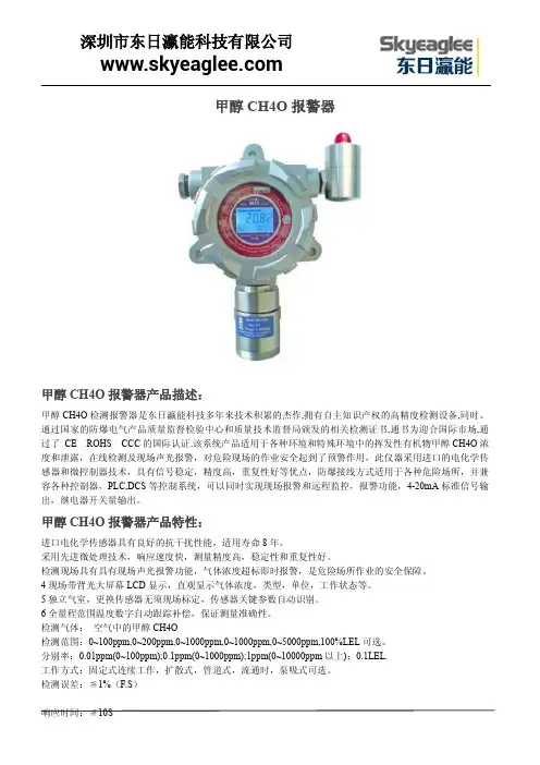甲醇CH4O报警器