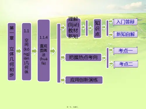 高中数学 第一章 1.1.4 直观图画法课件 苏教版必修2