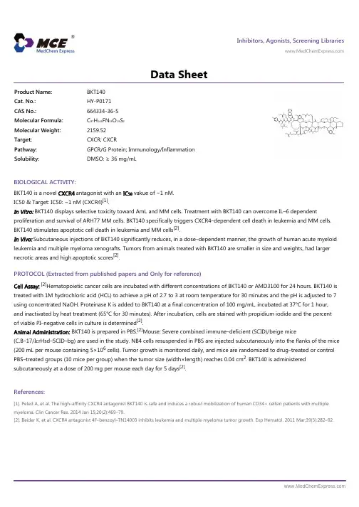 BKT140_DataSheet_MedChemExpress