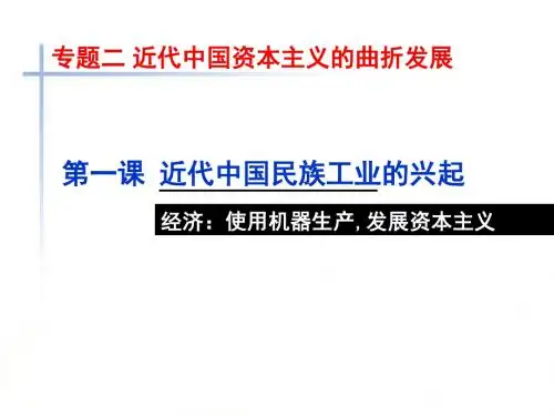 近代中国民族工业的兴起 PPT课件27 人民版