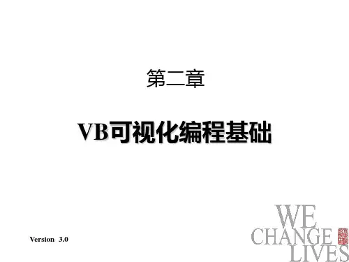 VB可视化编程基础VB 武科大教学 PPT