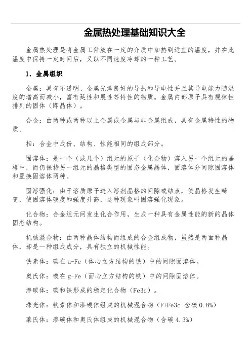 金属热处理基础知识大全