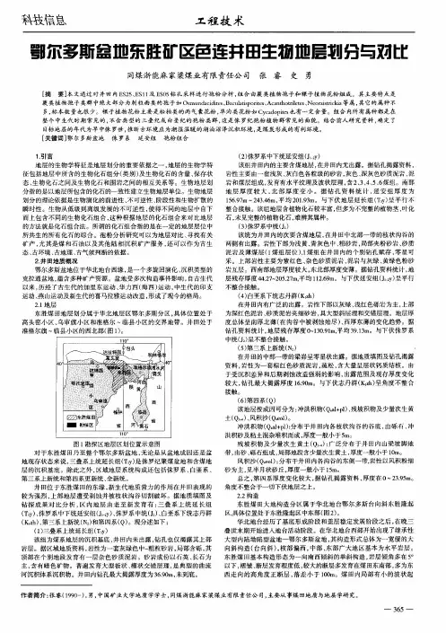 鄂尔多斯盆地东胜矿区色连井田生物地层划分与对比