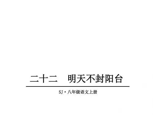 明天不封阳台ppt