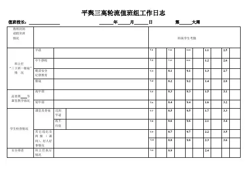 平舆三高值班表 (2)