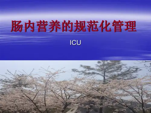 肠内营养的规范化管理PPT课件