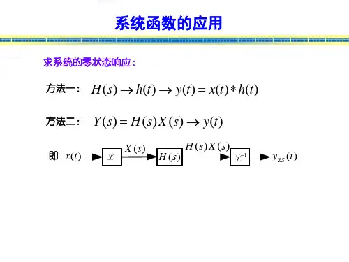 信号与系统 系统函数的零极点分析