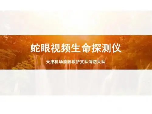 蛇眼视频生命探测仪