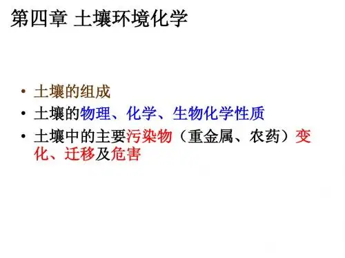 04章 土壤环境化学