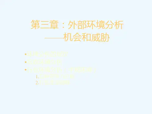 外部环境分析-机会和威胁
