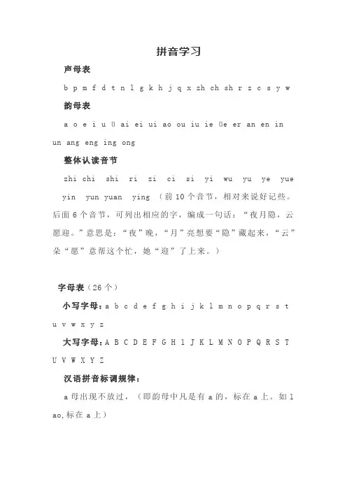 拼音学习