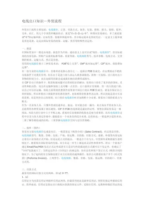 电线电缆的外贸流程