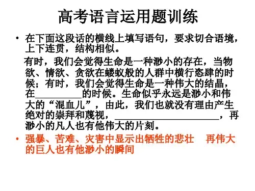 高考语言运用题(1)