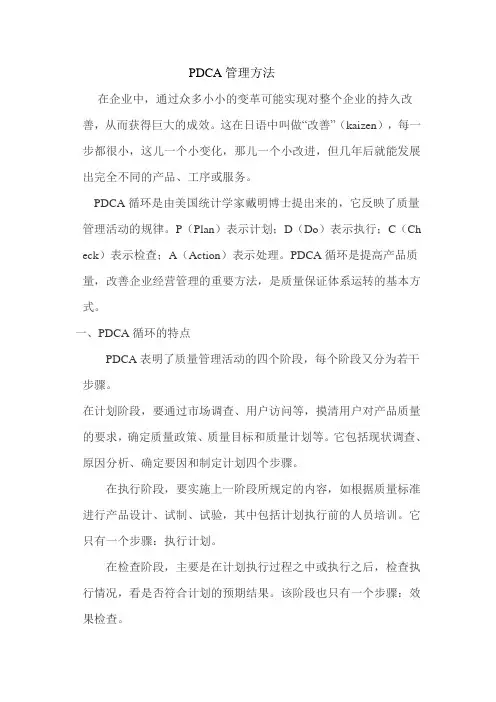 PDCA管理方法