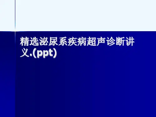 精选泌尿系疾病超声诊断讲义.(ppt)