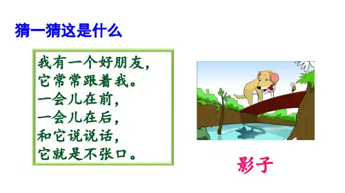 人教部编版2020-2021学年一年级语文上册课文(二) 5 影子公开课课件