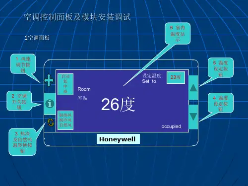 Honeywell空调控制面板及模块安装调试说明-精品文档