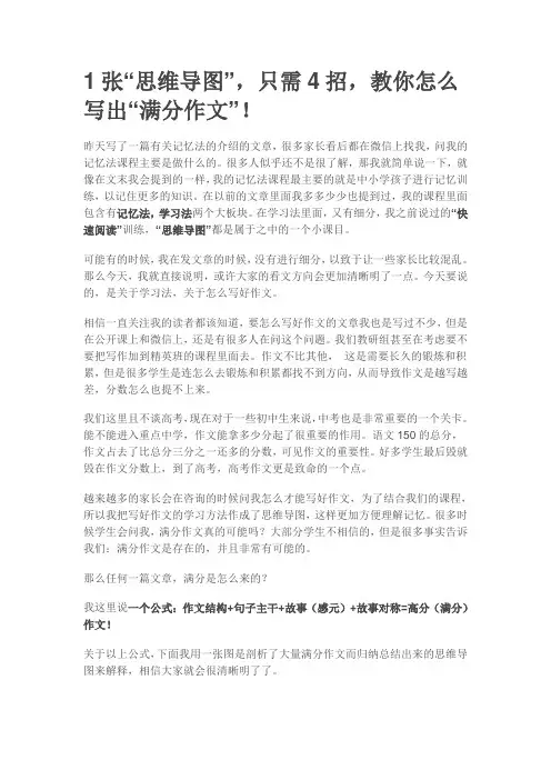 满分作文——思维导图