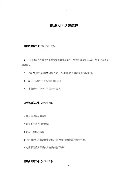 APP运营流程