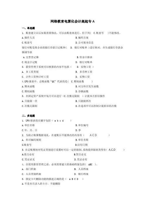 025#——电算化会计