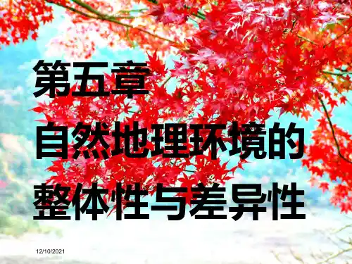 高考地理自然地理第五章自然地理环境的整体性与差异性第一讲自然地理环境的整体性