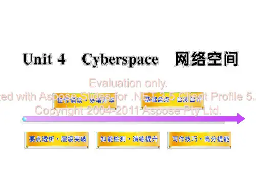 版高中英语全程复习方略配套课件：unit4《cyberspace》(北师大版必修2)