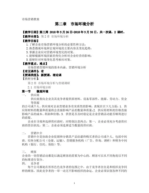 第二章市场营销环境分析