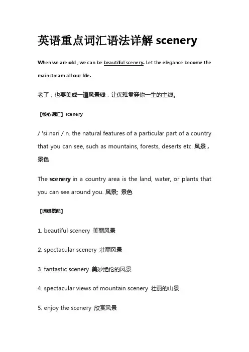 英语重点词汇语法详解scenery