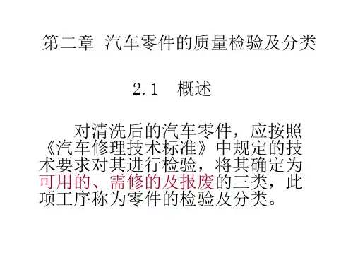 第二章 汽车零件的质量检验