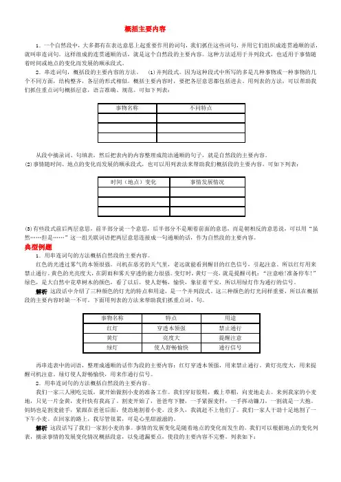 概括主要内容
