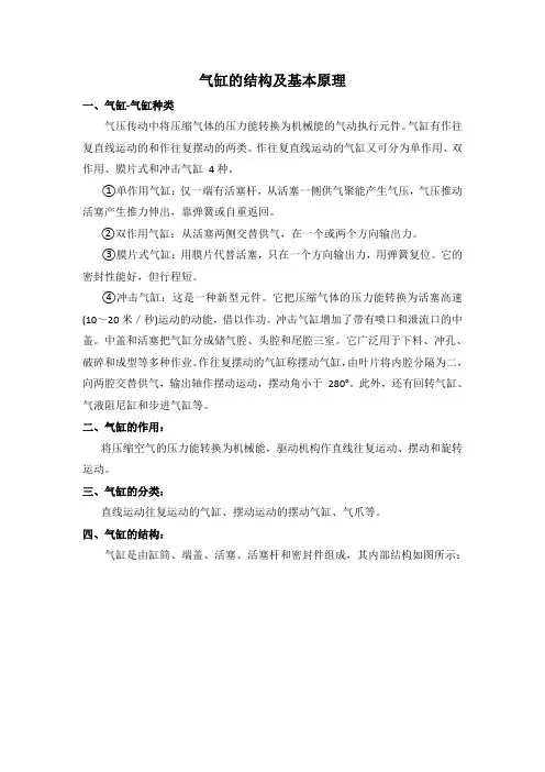 气缸的结构原理和作用分析