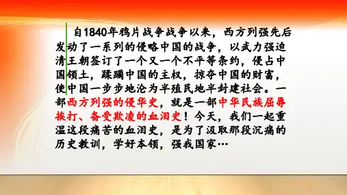 中国近代史专题复习——列强的侵略与人民的抗争1