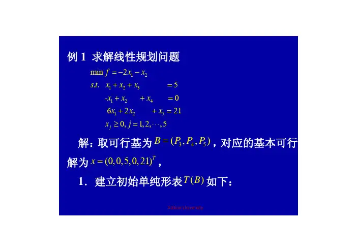 单纯形方法举例